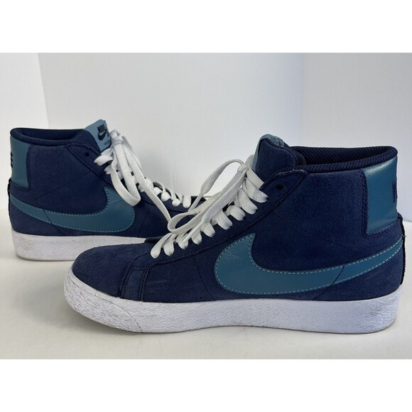 Nike SB Zoom Blazer Mid Men's 6 Women's 7.5 Midnight Navy/Black/Noise Aqua - Picture 1 of 8